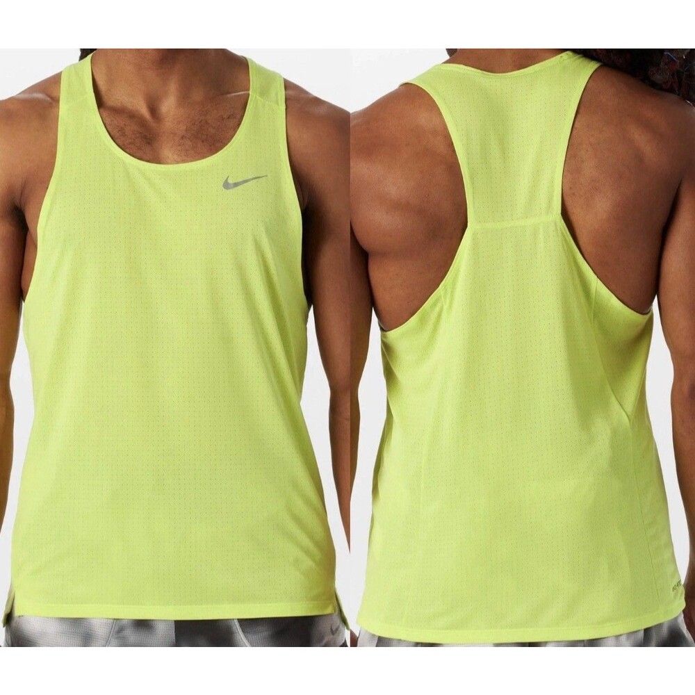 Nike Dri-Fit Racing Running Fast Singlet Tank Tanktop - FN4229-736 - Men Size M